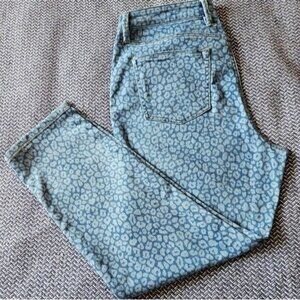 Tommy Bahama Jeans Womens 12x28 Blue Spots of Dots High Rise Ankle Stretch Boho